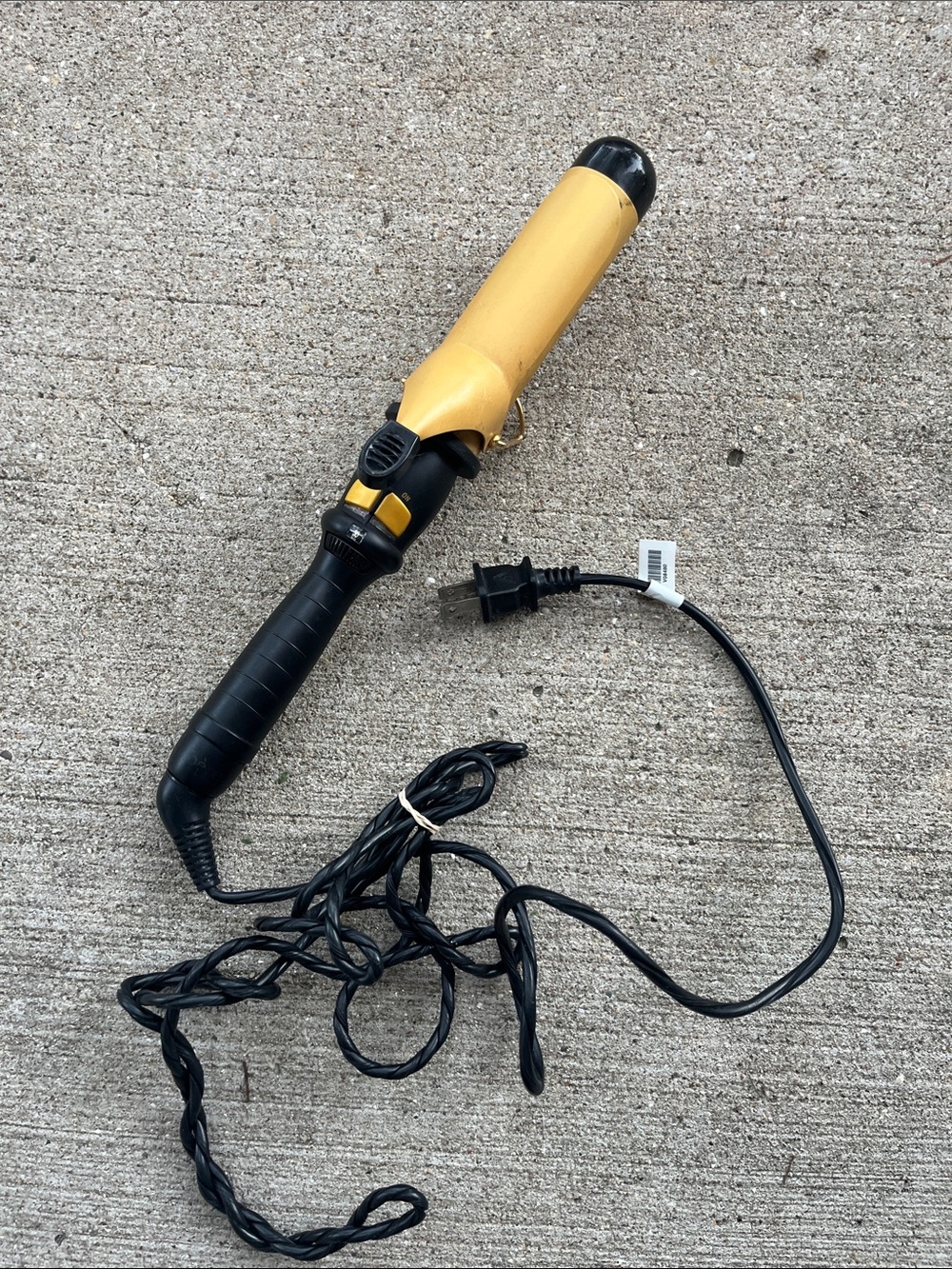 Jilbere fat iron 1.5 curling loose curls gold  and Black Curling Iron
